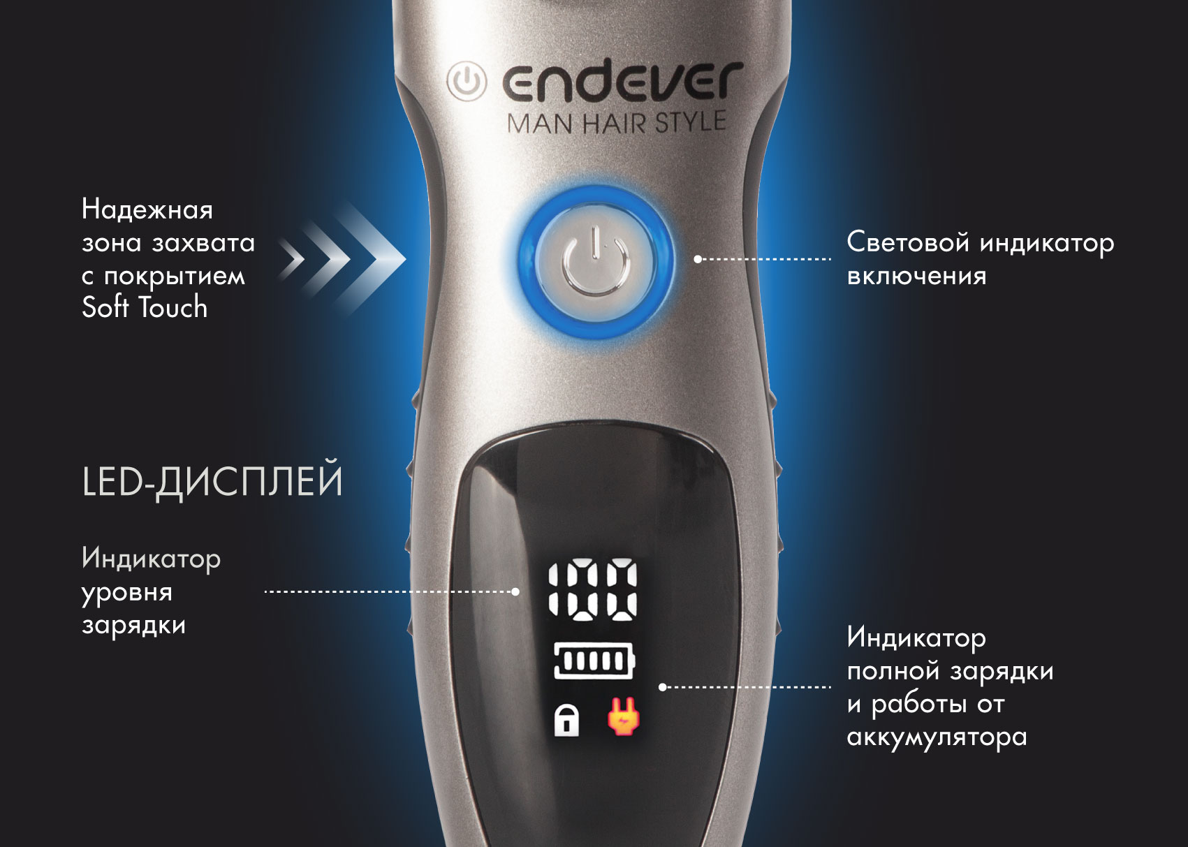 Машинка для стрижки ENDEVER Sven-985 - фото 5