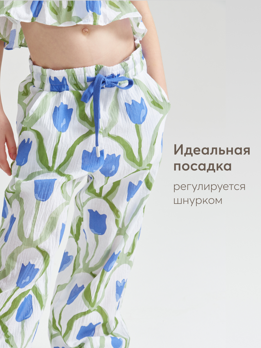 Брюки Happy Baby 88190_blue-flower - фото 5