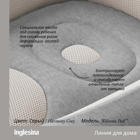 Матрас овальный Inglesina Welcome Pod 30х60
