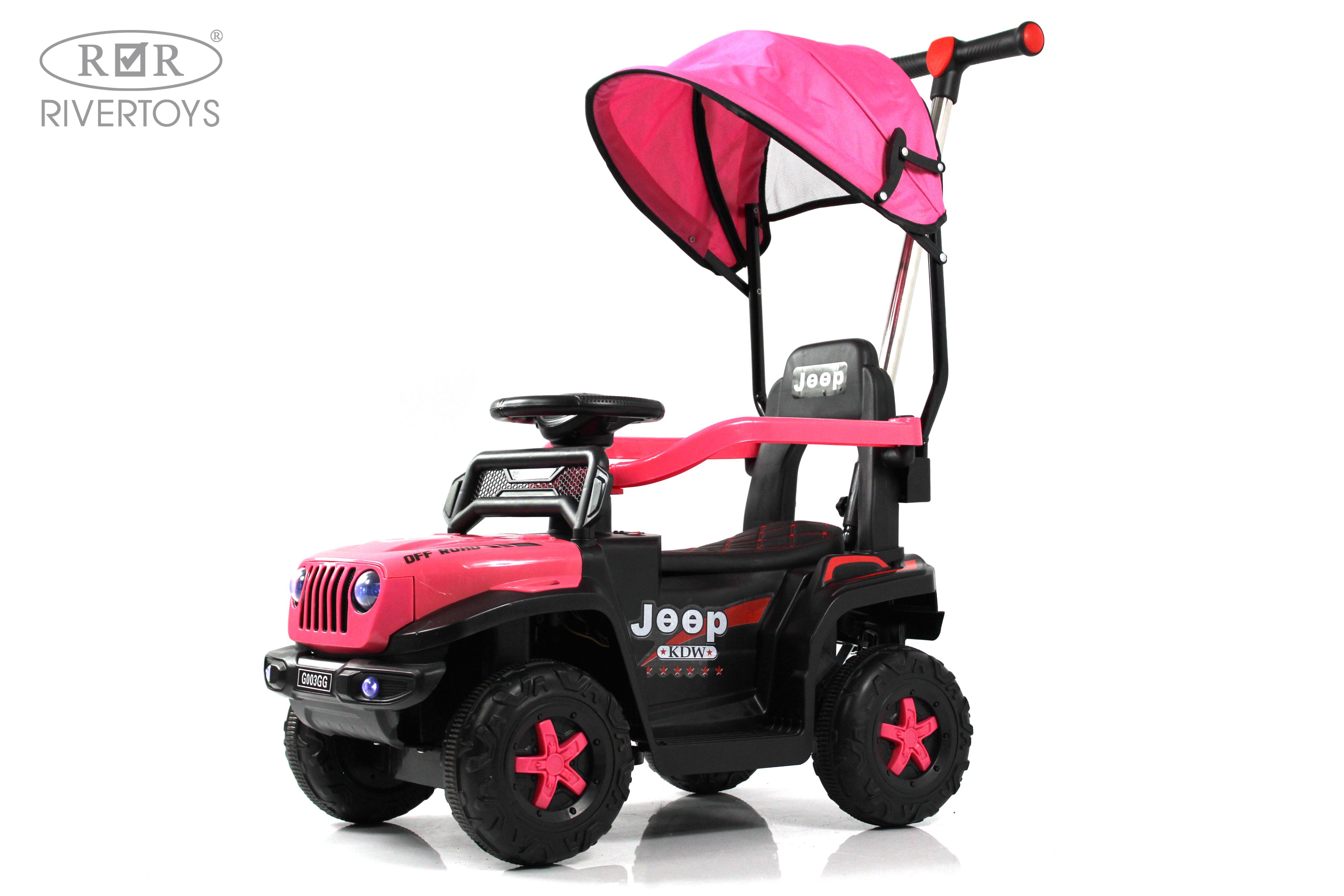 Электромобиль RIVERTOYS G003GG-PINK С пультом ДУ - фото 1