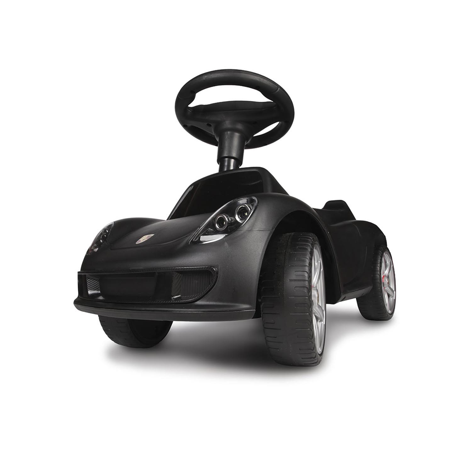 Каталка BabyCare Порш резиновые колеса черный - фото 1