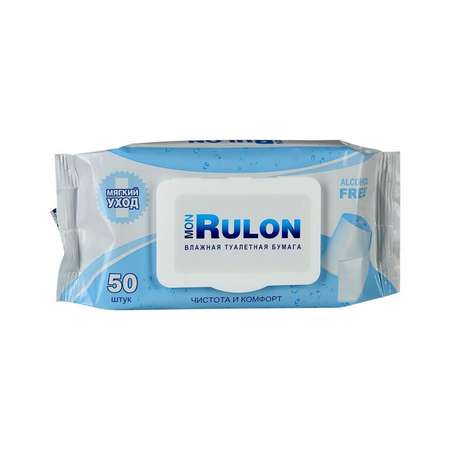 Влажная туалетная бумага Mon Rulon 50 шт.