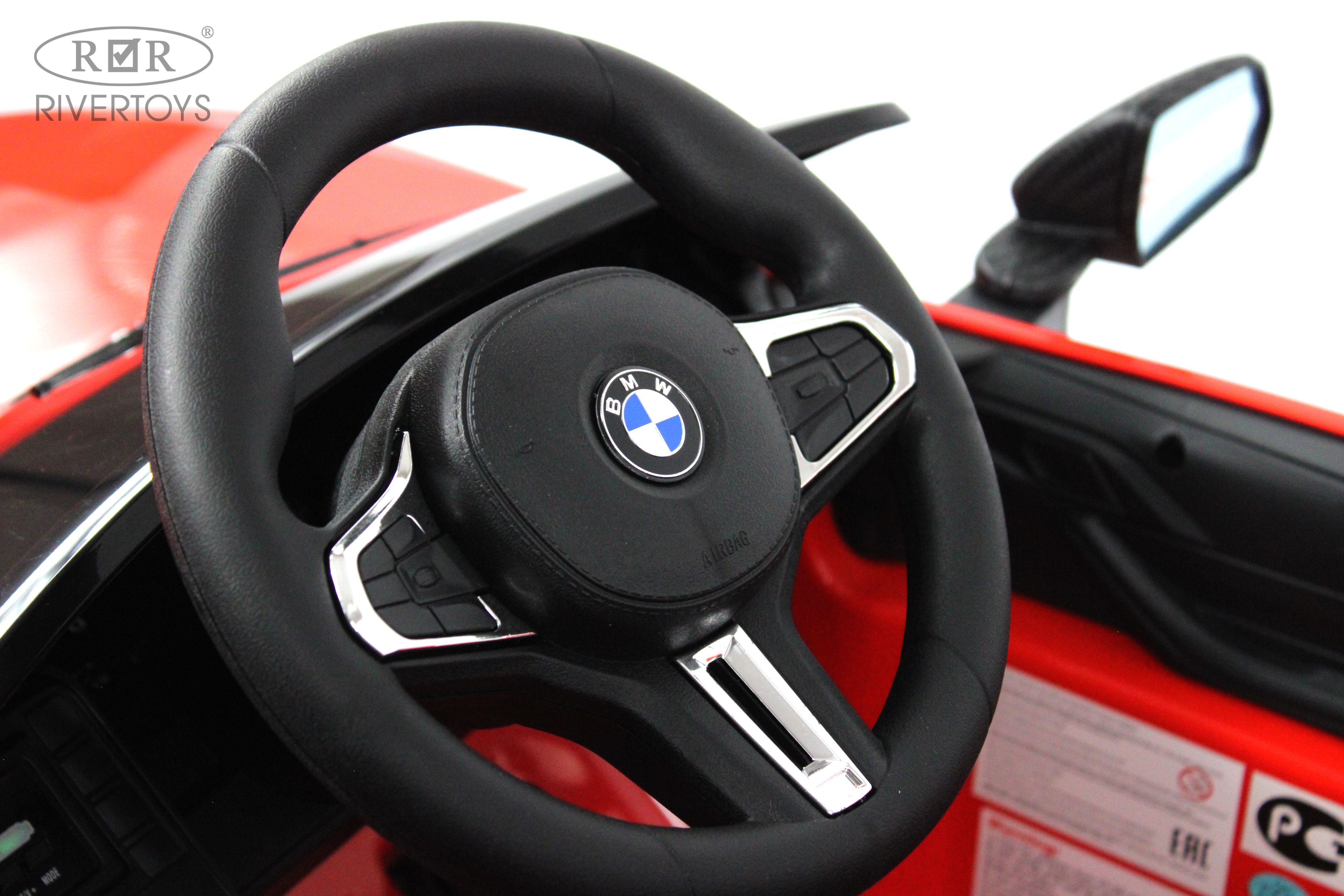 Электромобиль RIVERTOYS BMW A004AA-BMW-RED С пультом ДУ - фото 12