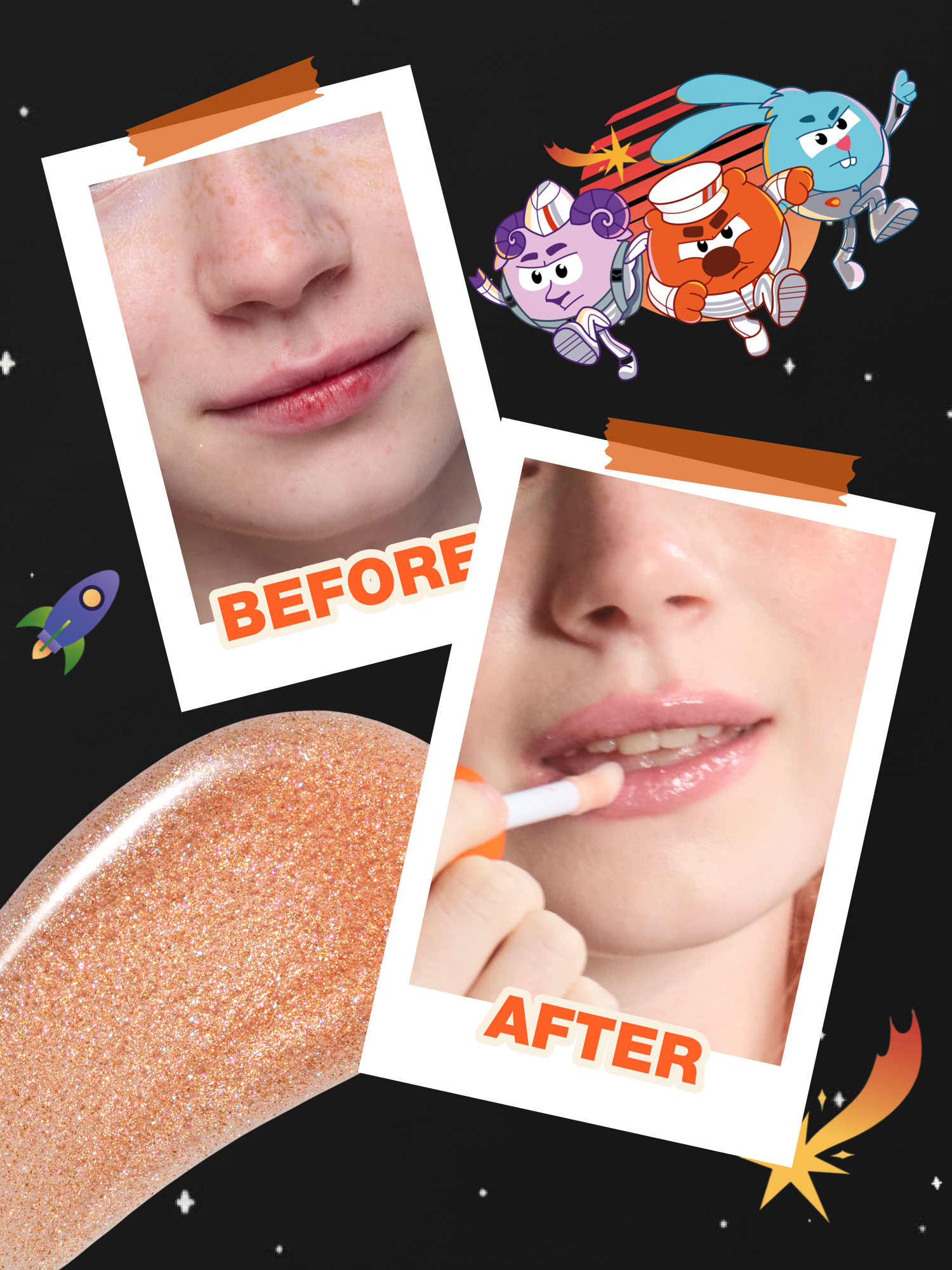 Масло для губ Beauty Bomb Смешарики тон 01 медовый 4.5мл - фото 6