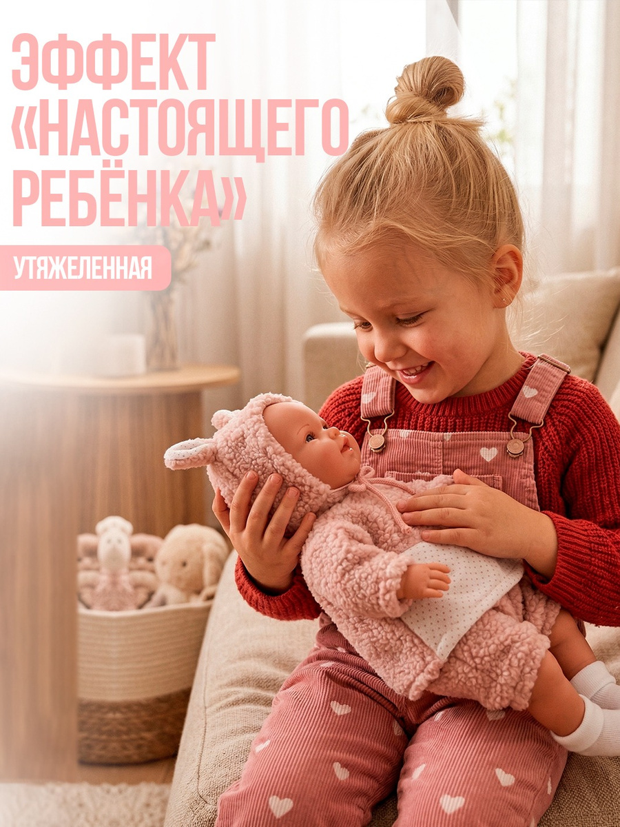 Кукла пупс Arias ванильная девочка реборн высота 35 см Т27122 - фото 7