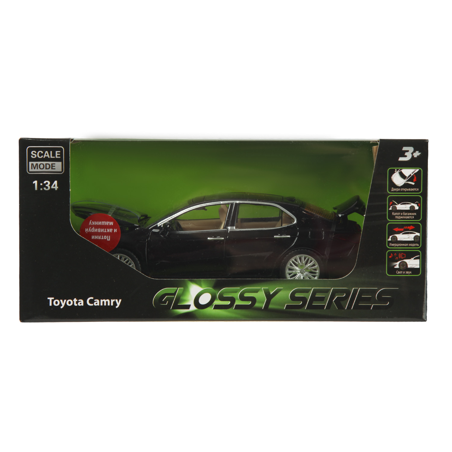 Автомобиль Mobicaro Toyota Toyota Camry 1:34 черный 68459 - фото 2