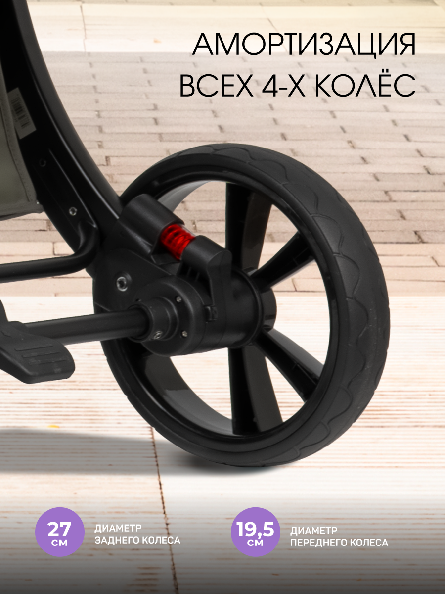 Коляска трансформер Aimile Авантюрист / Adventurer хаки - фото 10