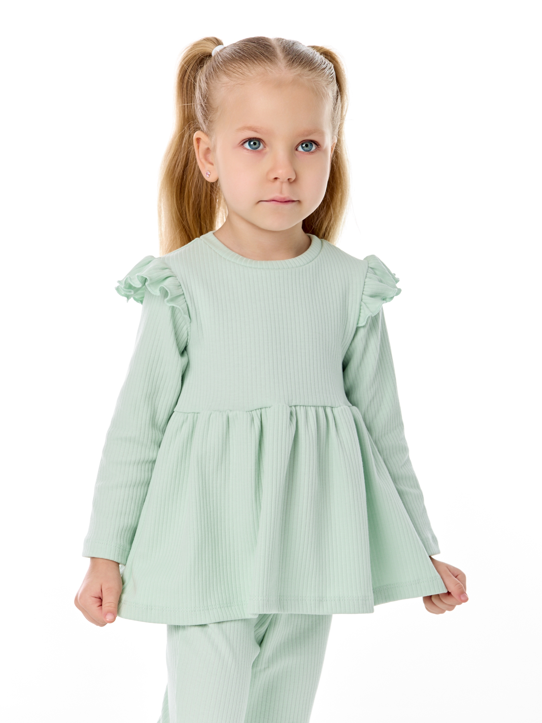 Лонгслив и брюки LEVAKIDS костюм_ласточка_нефрит - фото 6