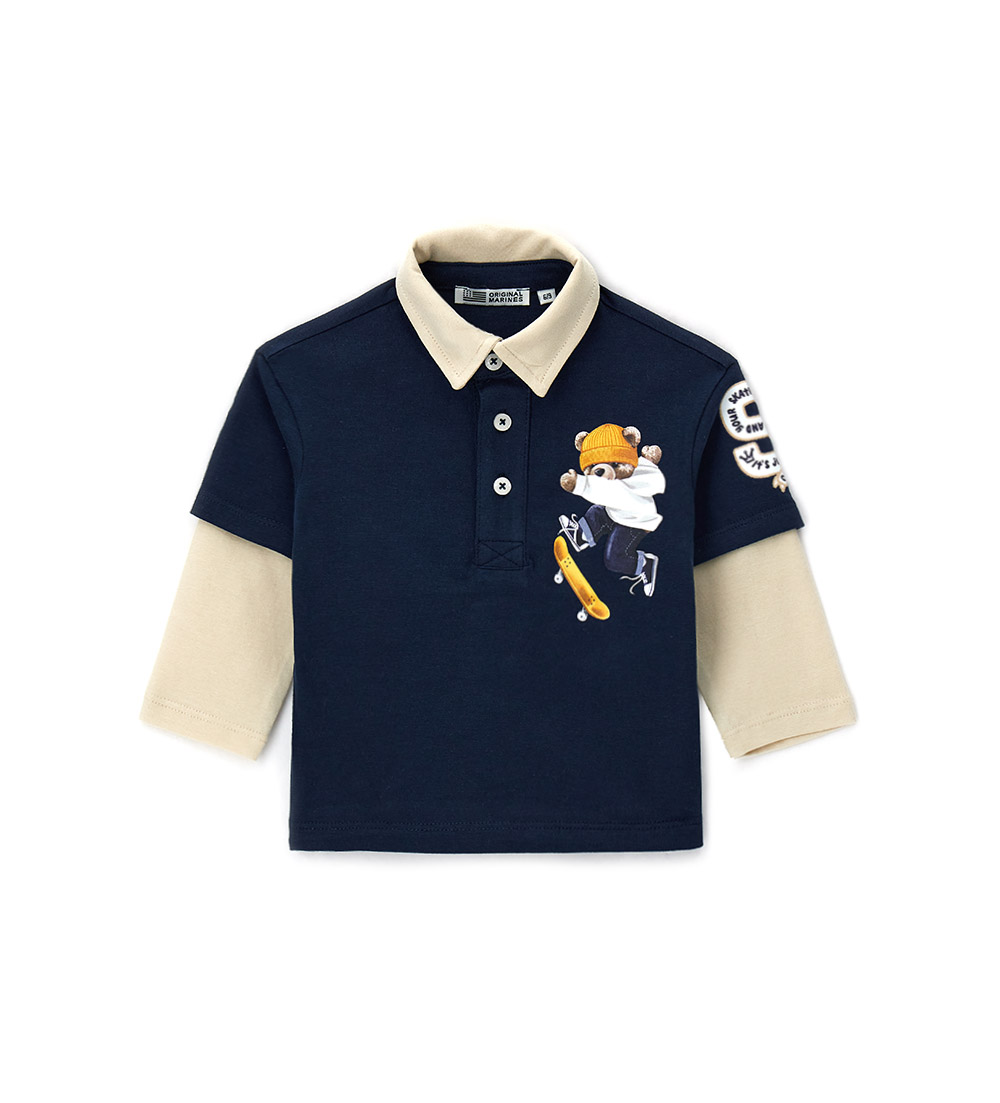 Поло с длинным рукавом ORIGINAL MARINES DFA0695NM_19-4111TCX - фото 1
