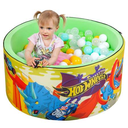 Бассейн Hotenok сухой детский Hot Wheels Динозавры с 200 шариками Sbh222_HW