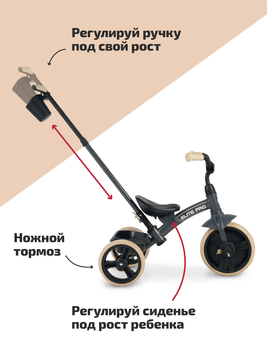 Трехколесный велосипед QPLAY 10 дюймов - фото 3