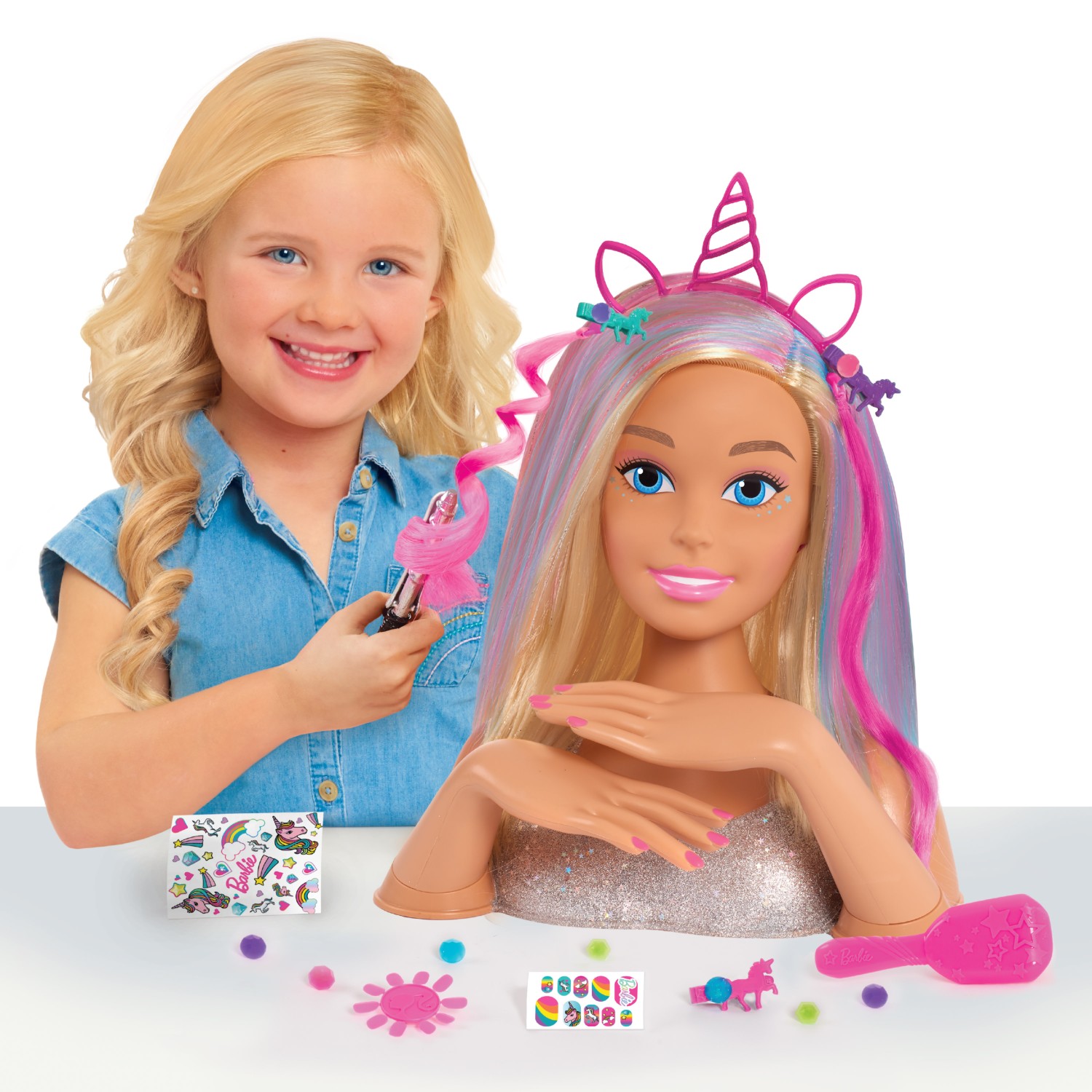 Игрушка Barbie торс для причесок Делюкс Блондинка - фото 5