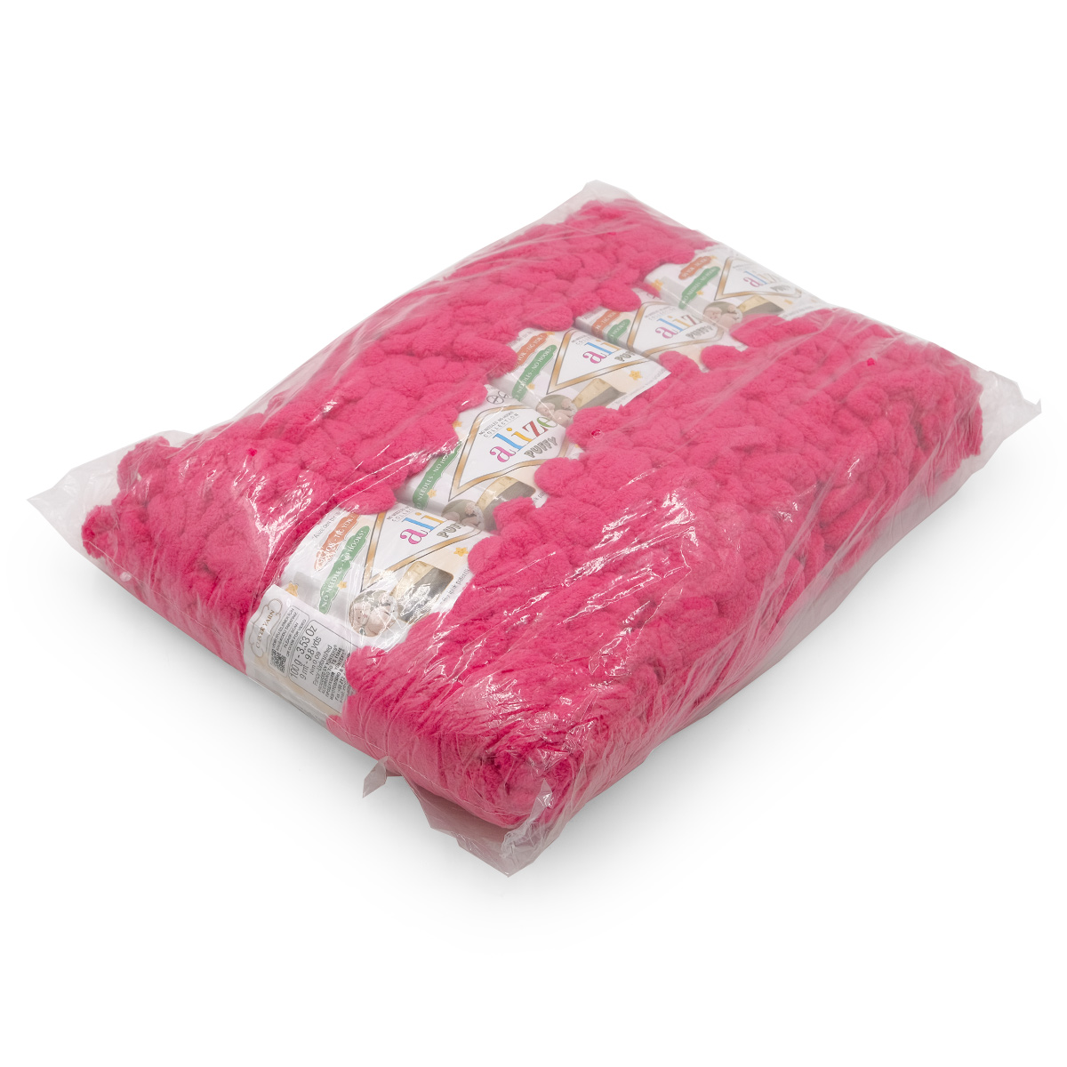 Пряжа для вязания Alize puffy 100 г 9 м микрополиэстер фантазийная плюшевая 149 темная фуксия 5 мотков - фото 9