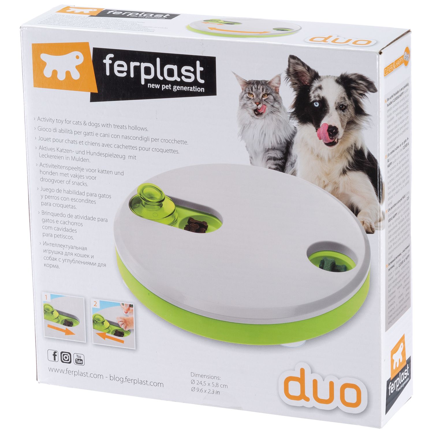 Игрушка-кормушка для животных Ferplast Duo интерактивная 85484099 - фото 2