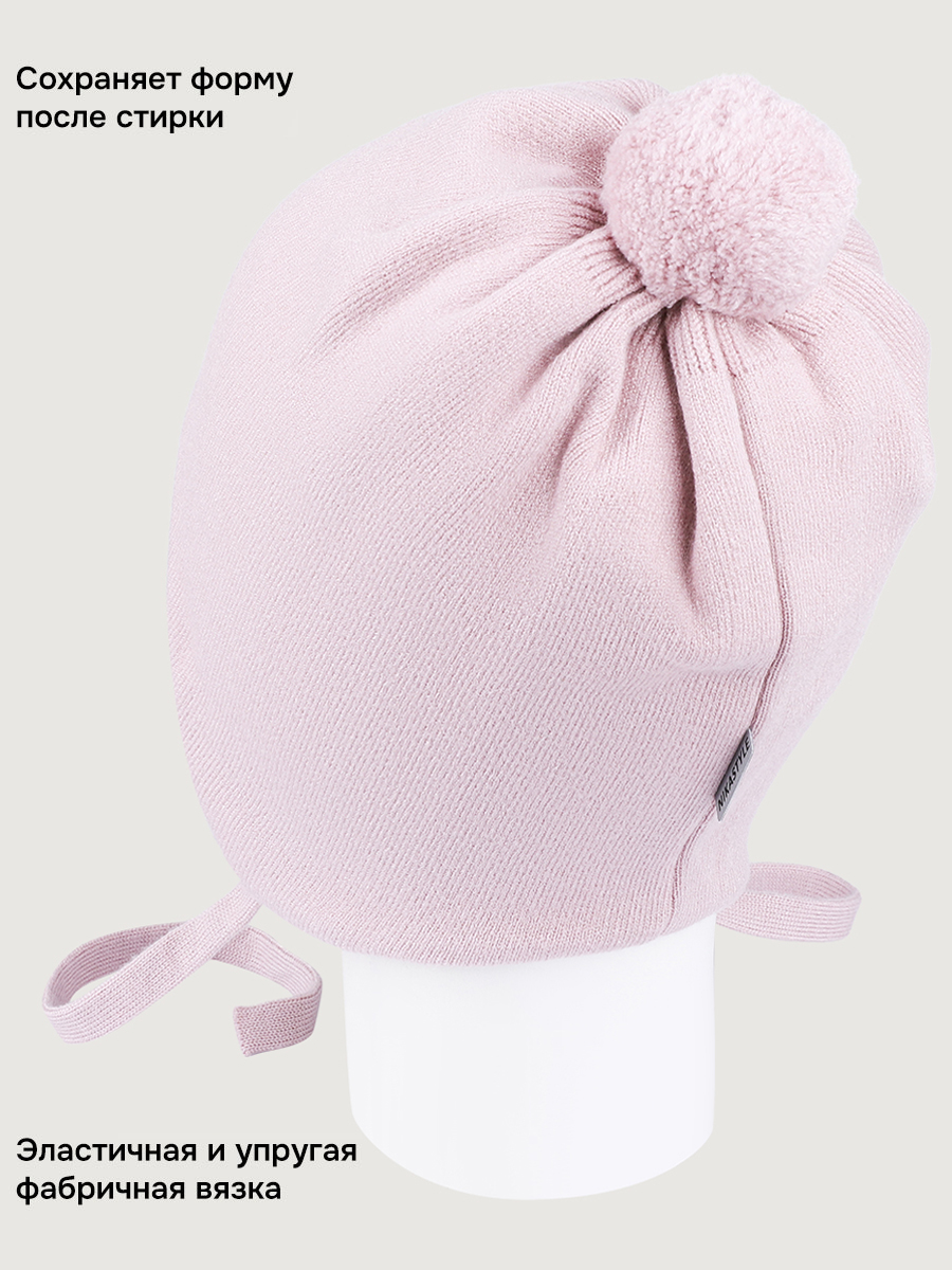 Шапка NIKASTYLE 11м20626 пудра - фото 4