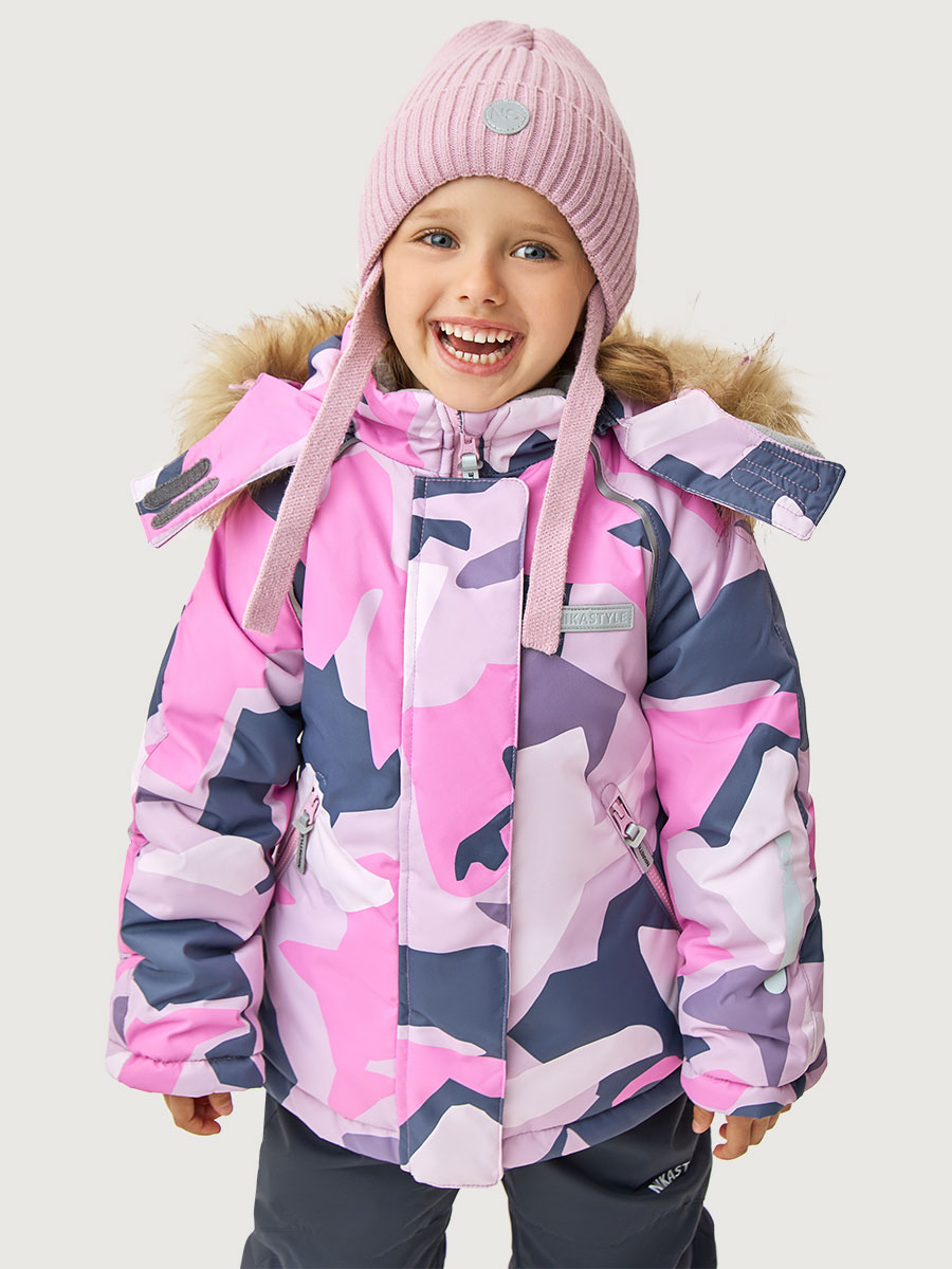 Куртка и полукомбинезон NIKASTYLE 7з1225 розовый/графит - фото 5