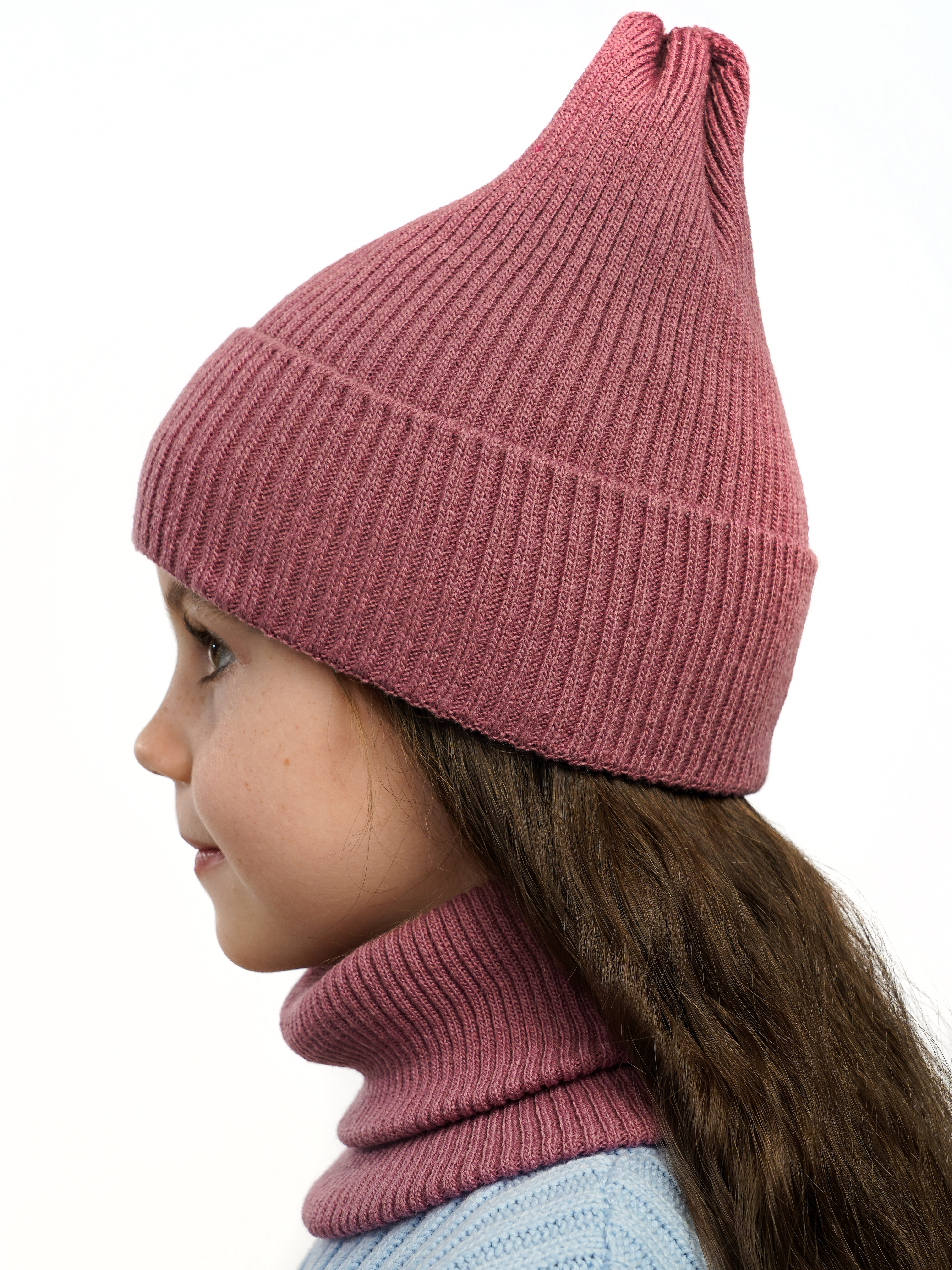 Шапка и снуд ПриКиндер U-Sp234140 Цвет: Розовый - фото 4