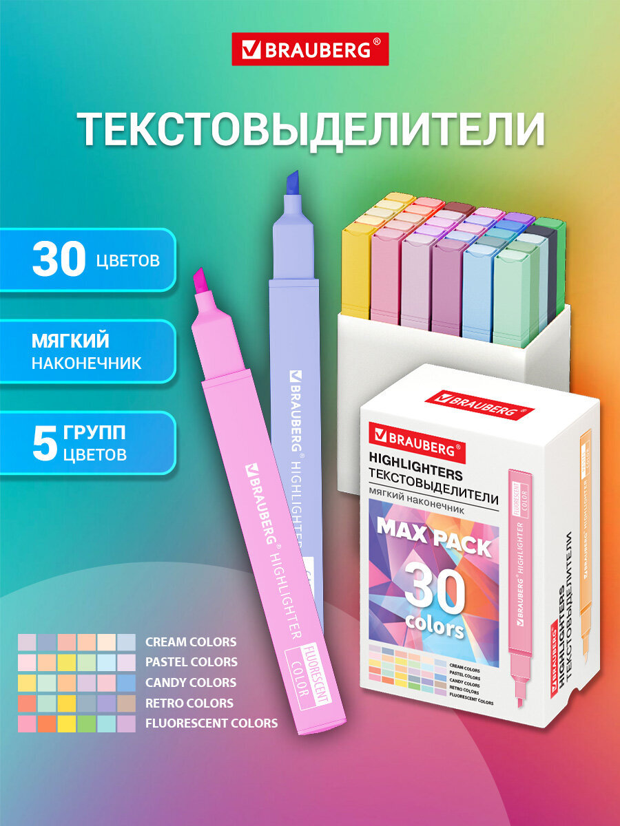 Текстовыделители Brauberg - фото 1