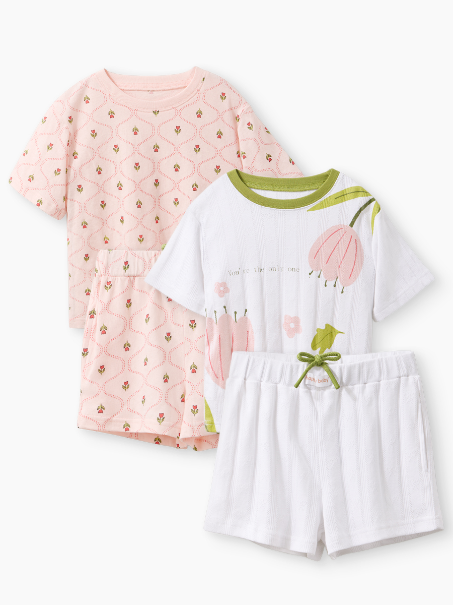 Пижама 2 шт Happy Baby 90150-1_white_pink - фото 1