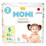 Подгузники Momi Comfort Care S (3-6 кг) 82 шт.