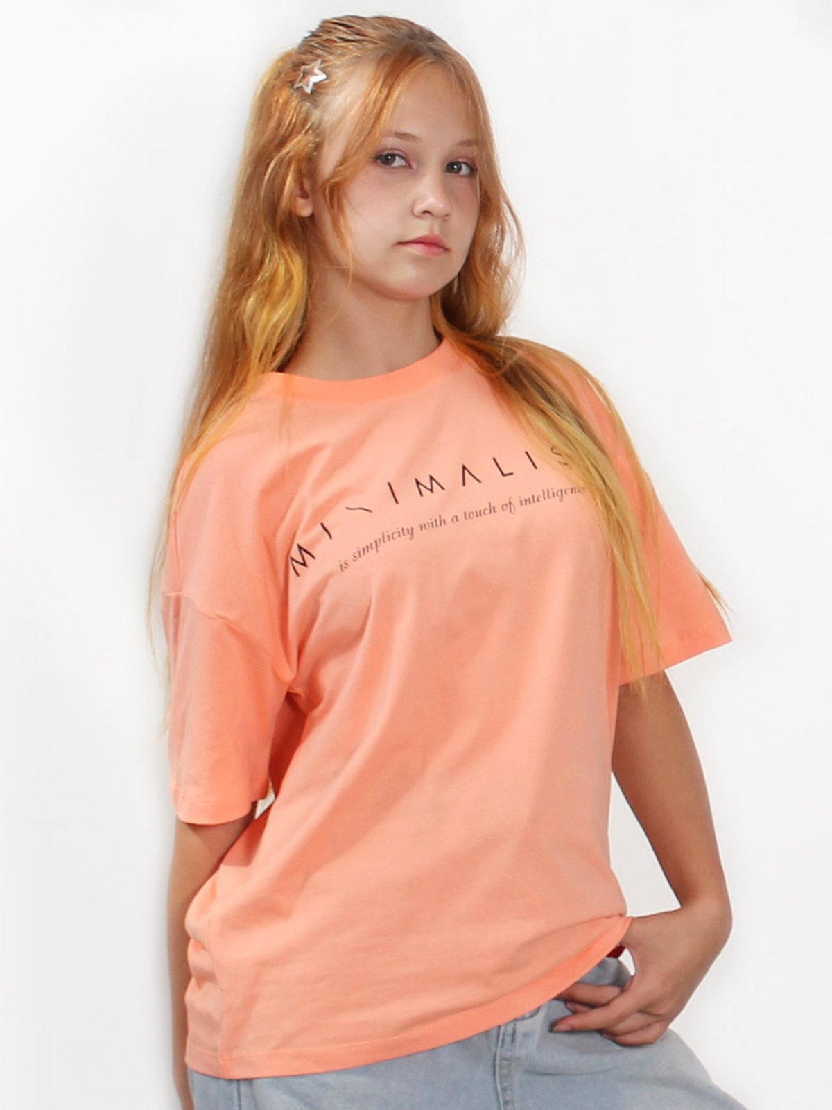 Футболка STELLA MODA 11404-оранжевый - фото 5