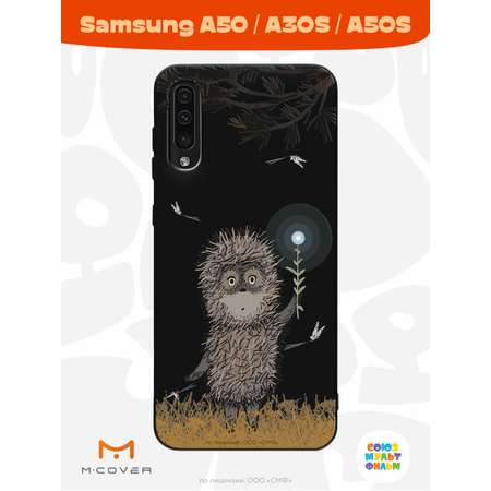 Силиконовый чехол Mcover для смартфона Samsung A50 A30S A50S Союзмультфильм Ежик в тумане и фонарик
