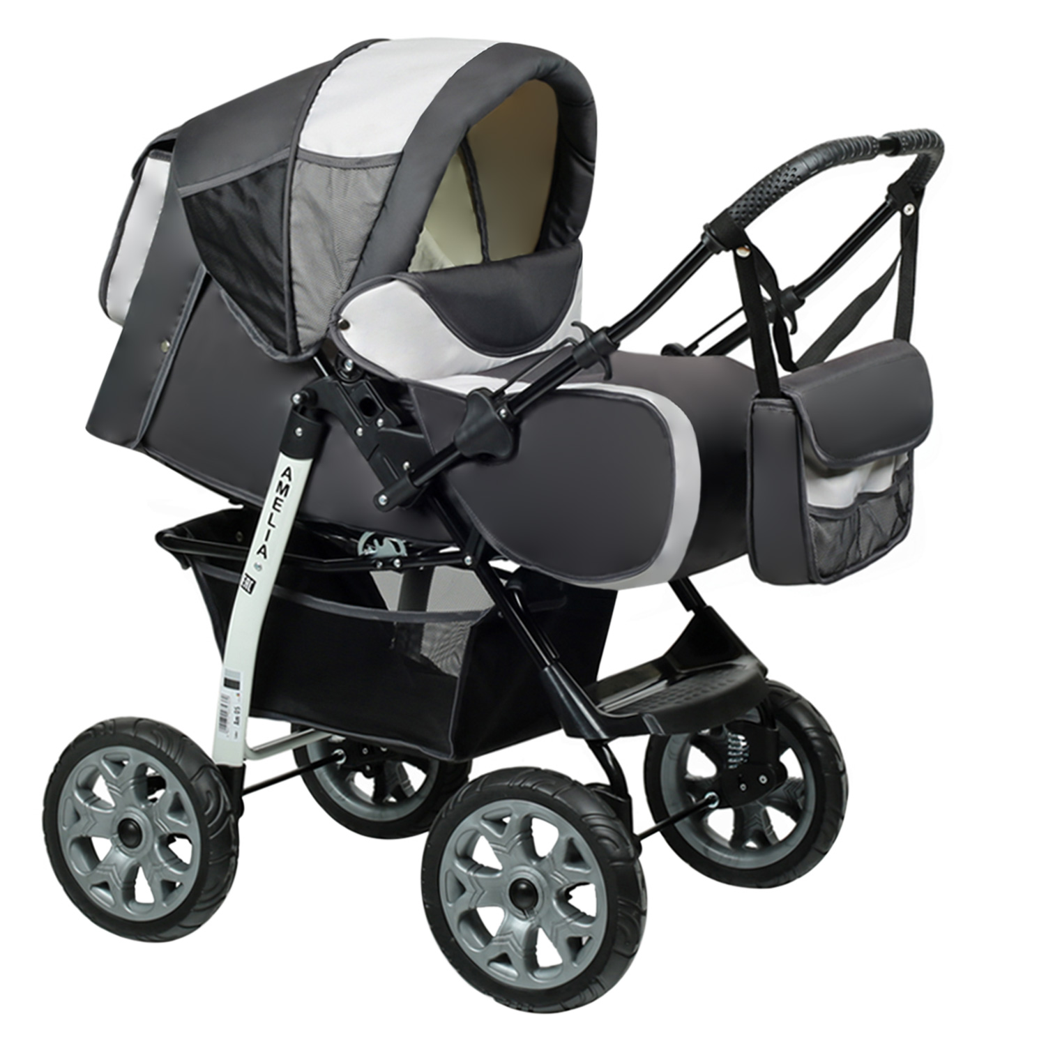 Коляска трансформер alis Amelia серый - фото 1