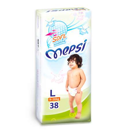 Подгузники Mepsi Premium L (9-16 кг) 38 шт.