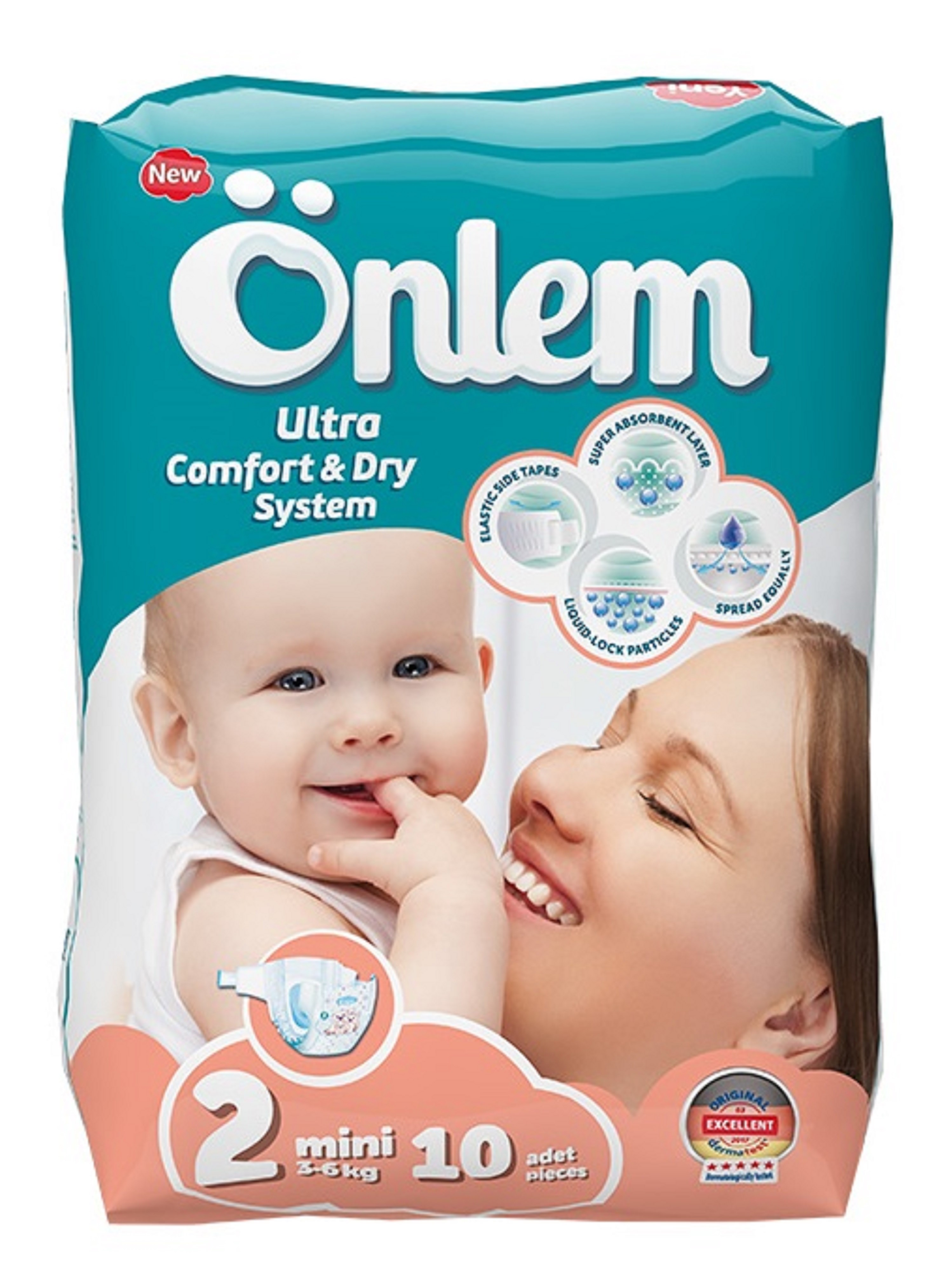 Подгузники Onlem для новорожденных S (3-6 кг) 10 шт. - фото 1