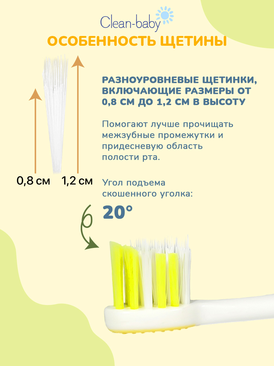 Зубная паста, зубная щетка Clean-baby с фтором Клубника - фото 5