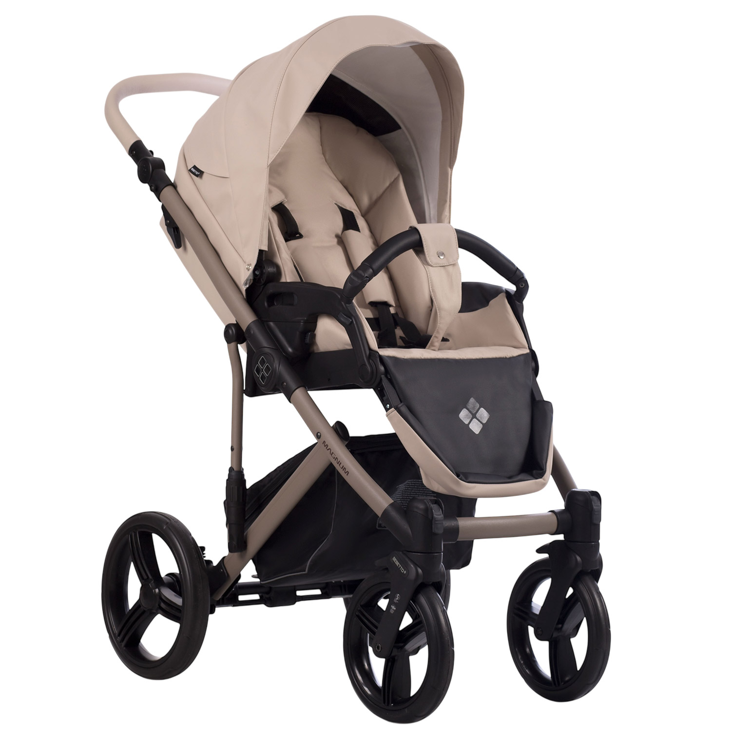 Коляска 2в1 Bebetto Magnum Light Pro 01 бежевый - фото 4