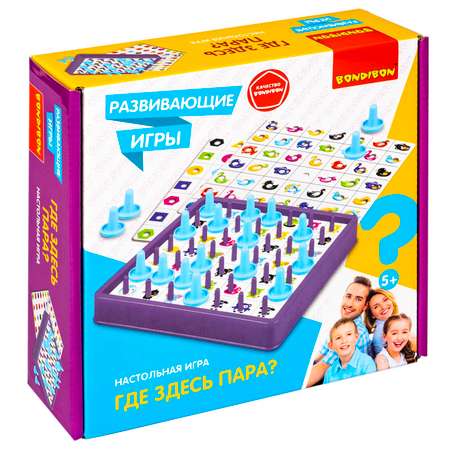 Настольная игра Bondibon на память мемо Где Здесь Пара