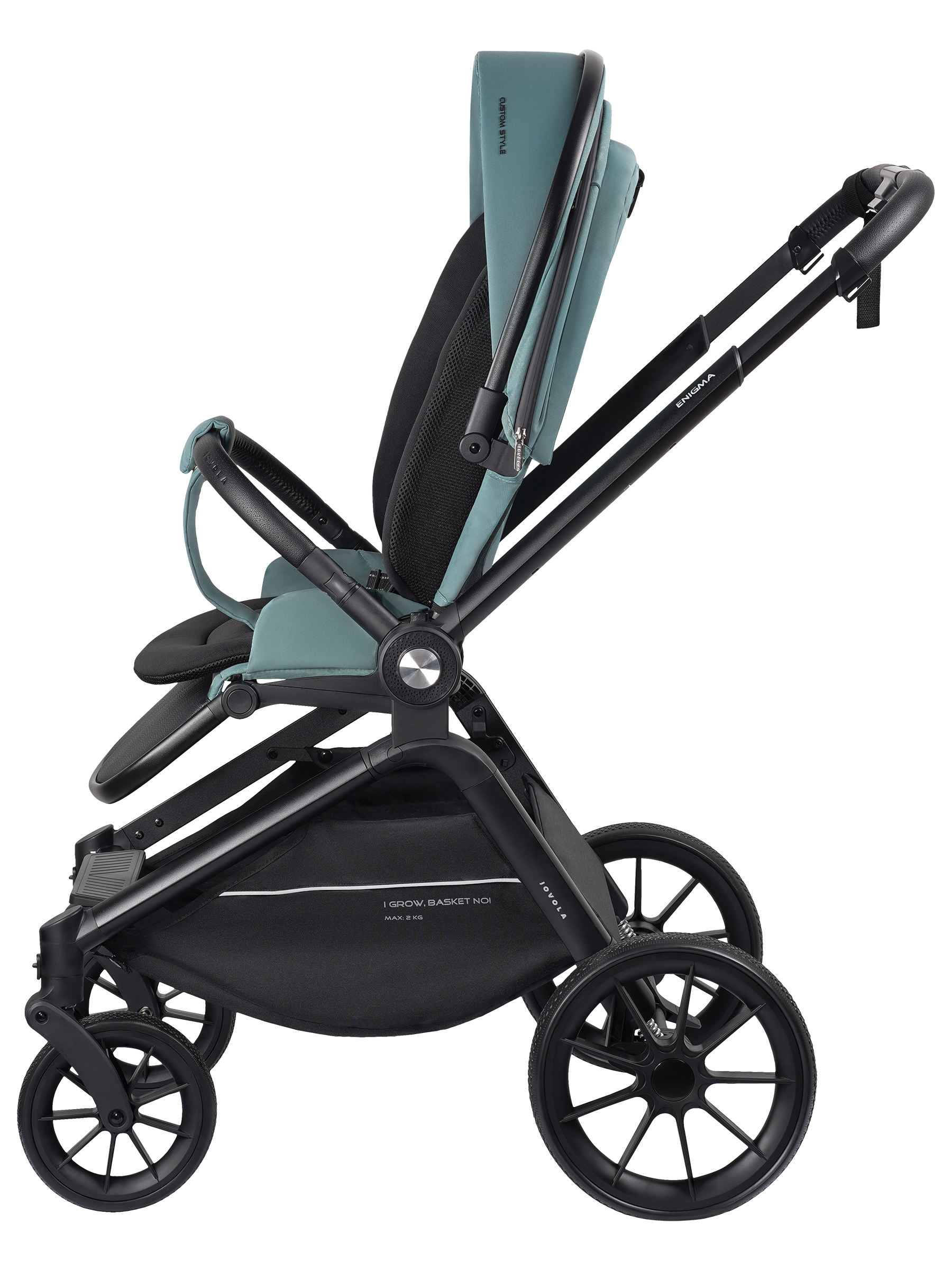Коляска прогулочная JOVOLA Enigma всесезонная зеленый - фото 16