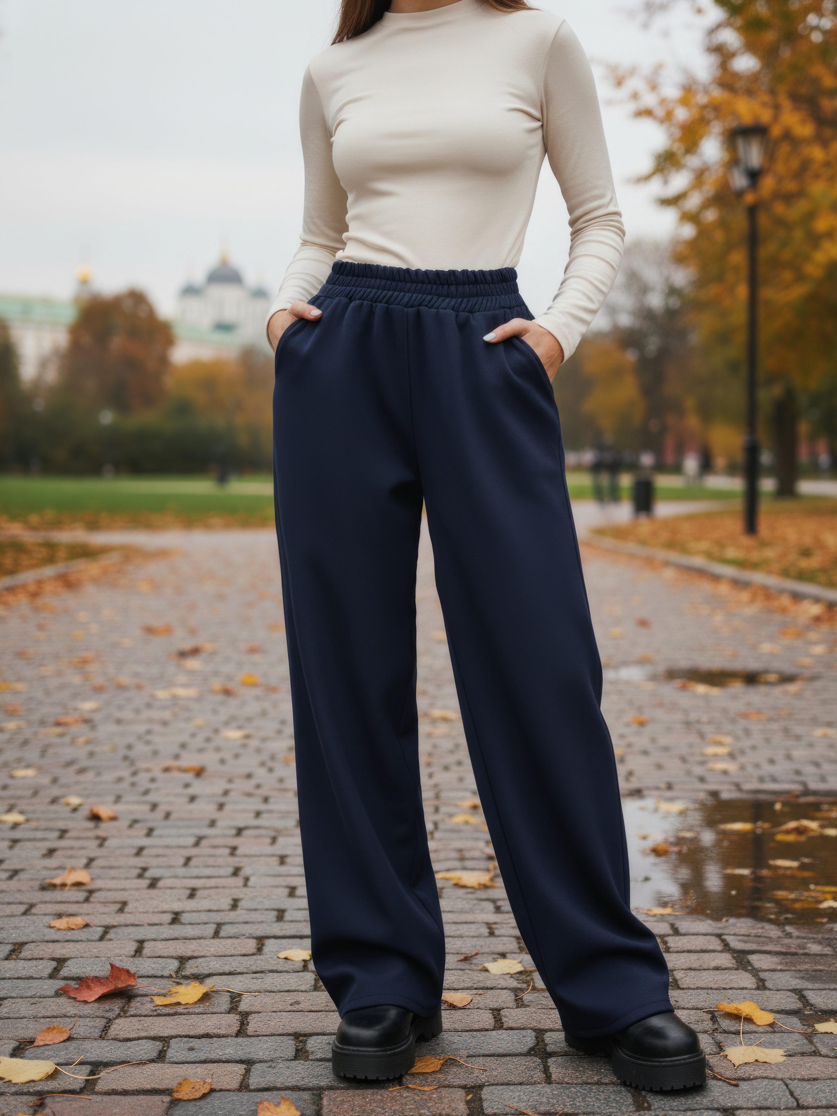 Брюки-палаццо СИНЯЯ МОДА WF502-H39 - фото 19