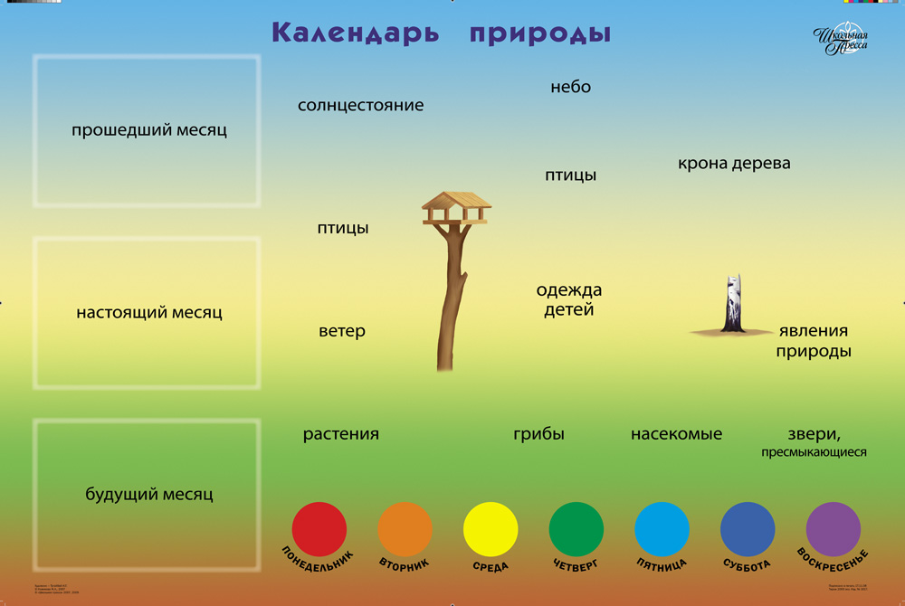 Книга Школьная Книга Календарь природы Демонстрационное учебное наглядное пособие - фото 2