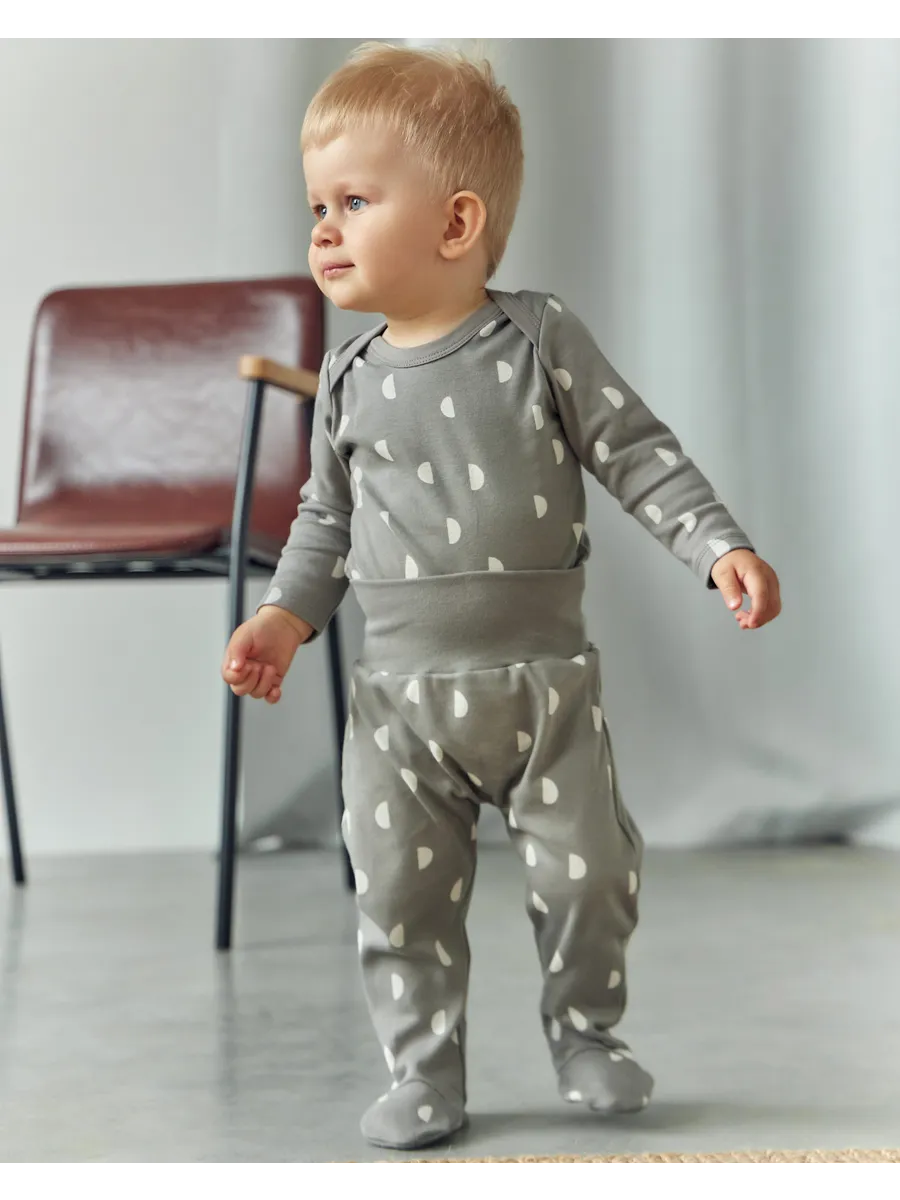 Боди 2 шт Mark Formelle (Марк Формэль) 13016-2/горошки на бирюзе +дольки на сером - фото 3