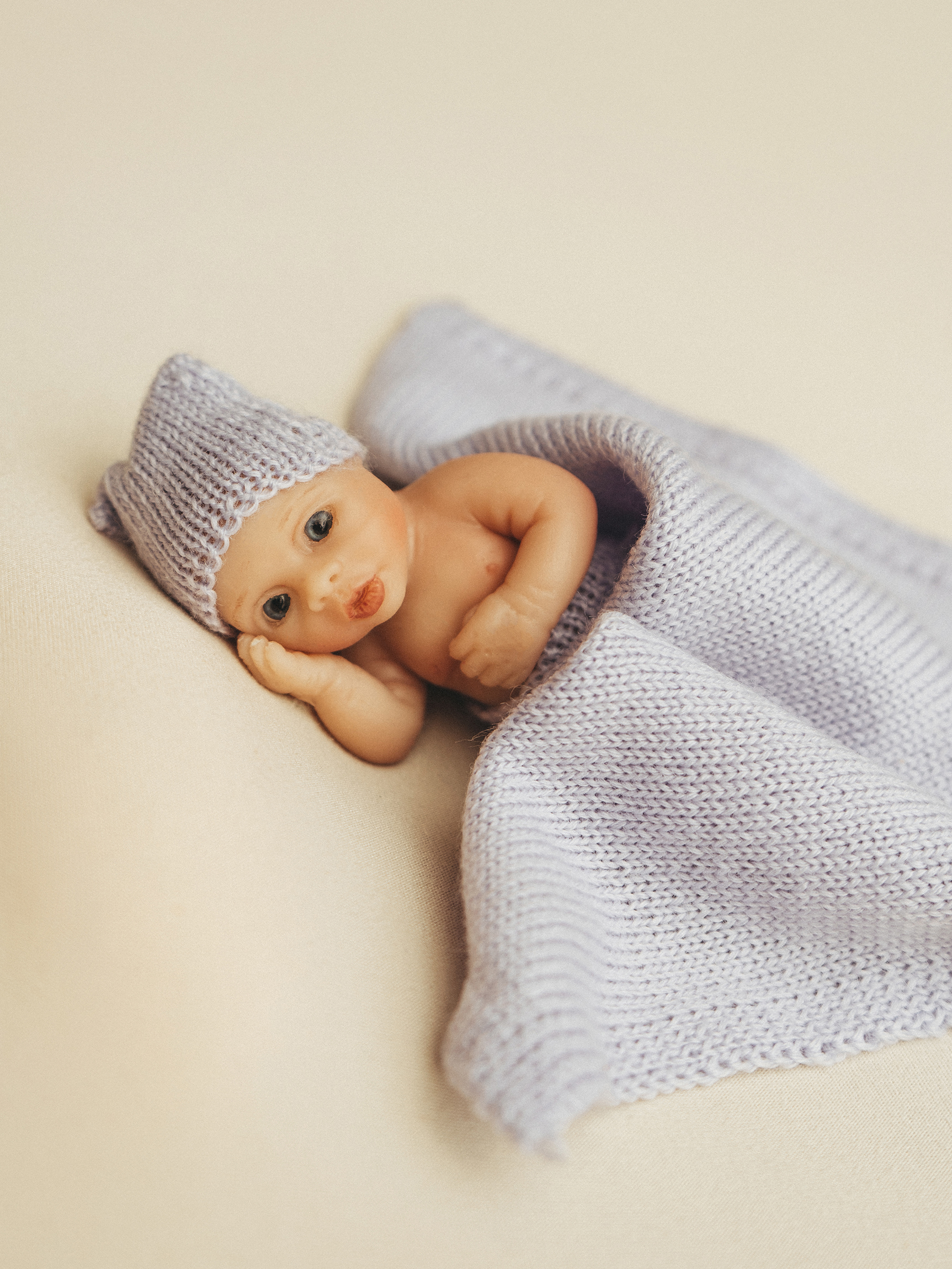 Кукла мини Magic Manufactory Magic baby Пупс Reborn голубой высота 12 см 4631165602271 - фото 2