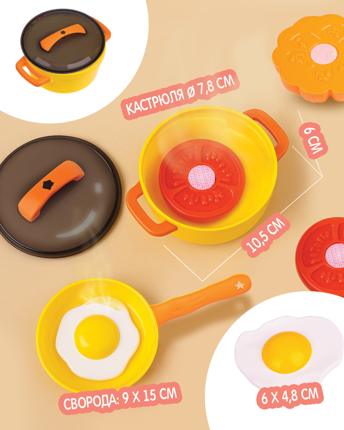 Игрушка 1TOY посуда, продукты 17 предм. - фото 2