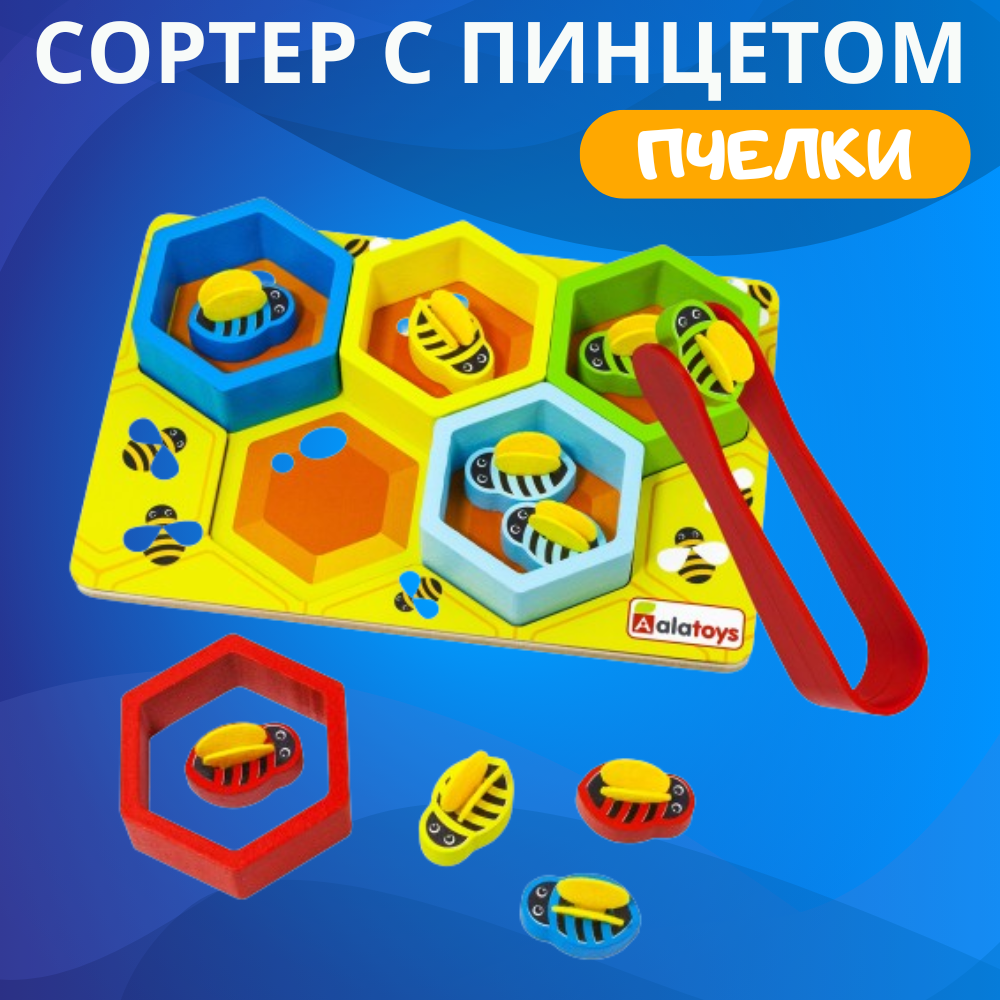 Игрушка Alatoys сортер Детский деревянный в ассортименте - фото 1