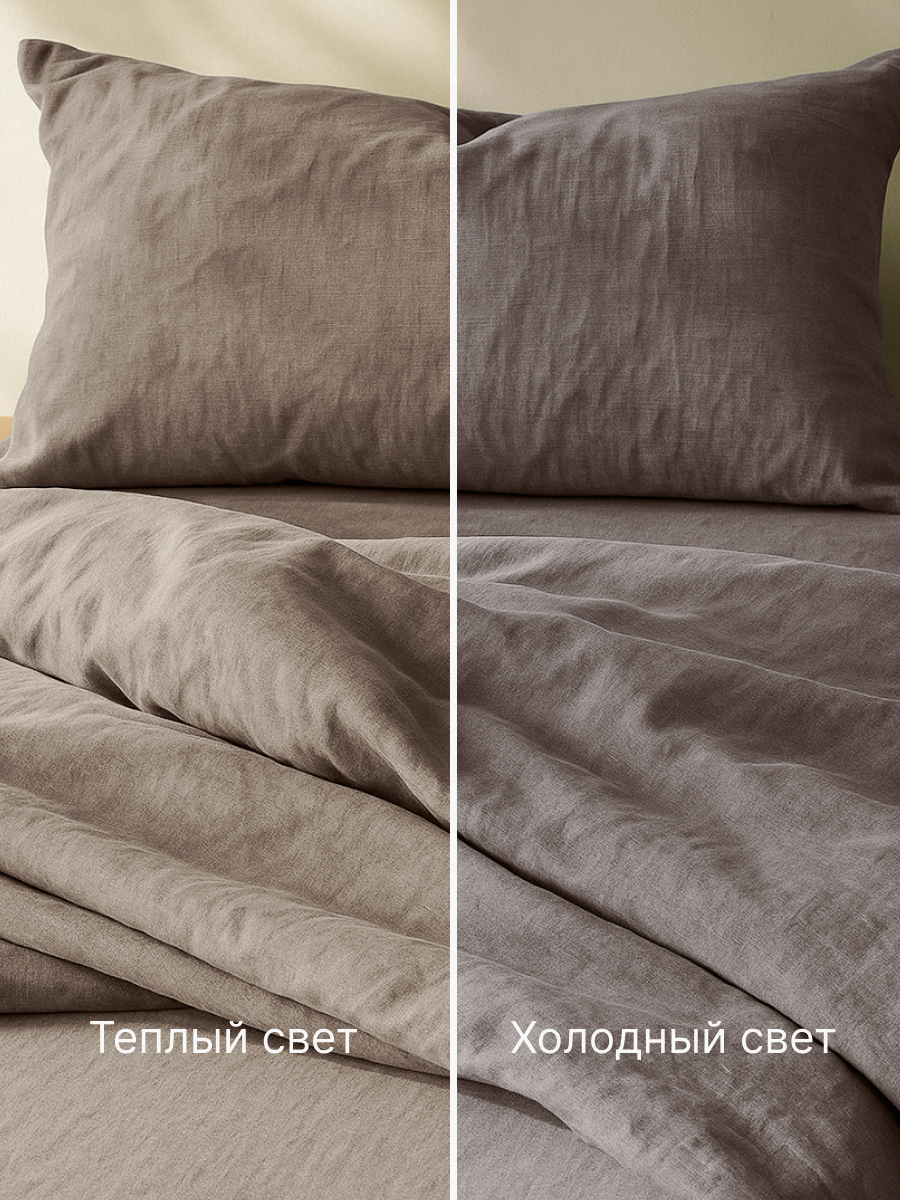 Комплект постельного белья BRAVO Organic кофе евро 6 предм. - фото 19