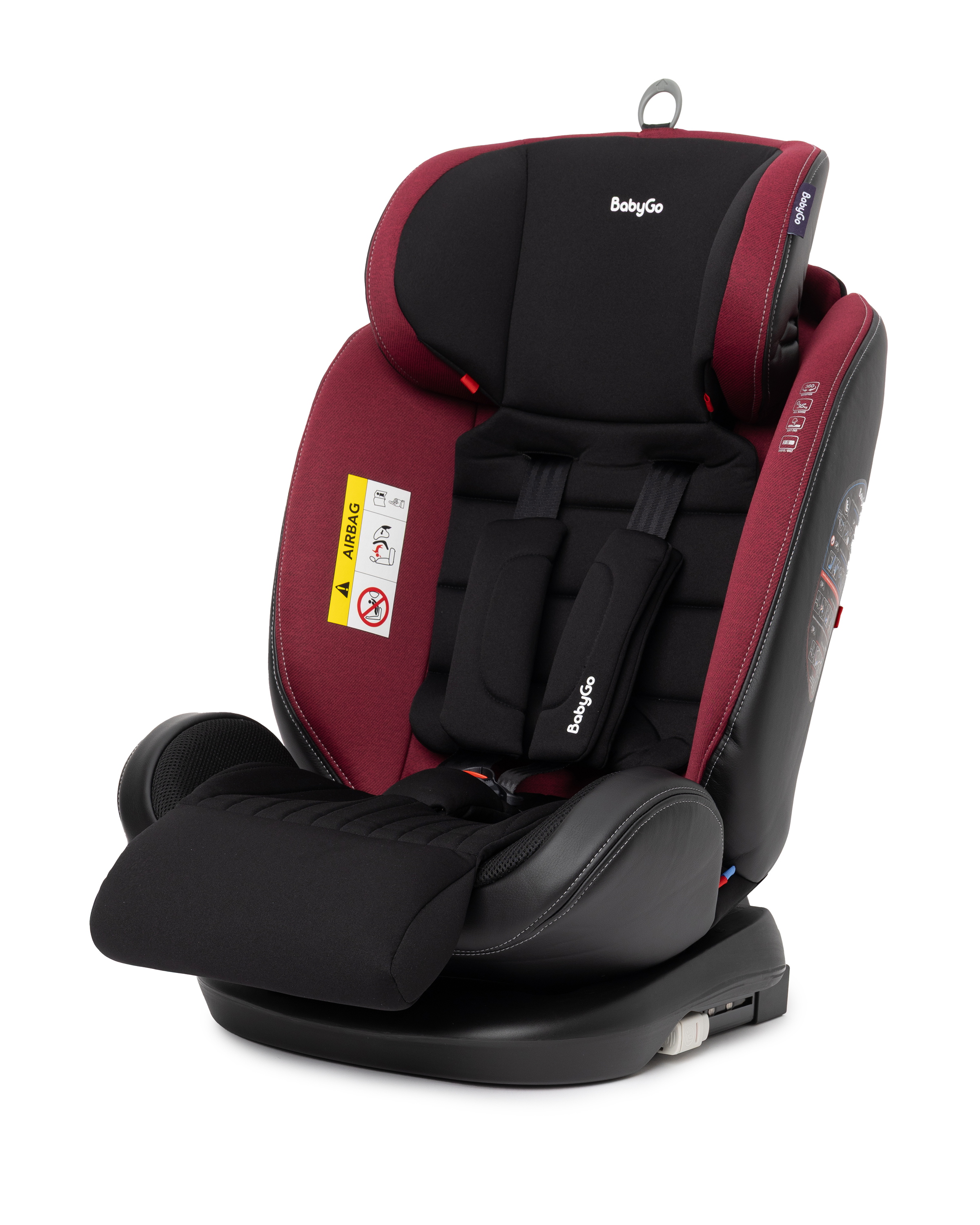 Автокресло BabyGo Multi-Stage New Isofix 0+/1/2/3 (0-36 кг) красный - фото 43