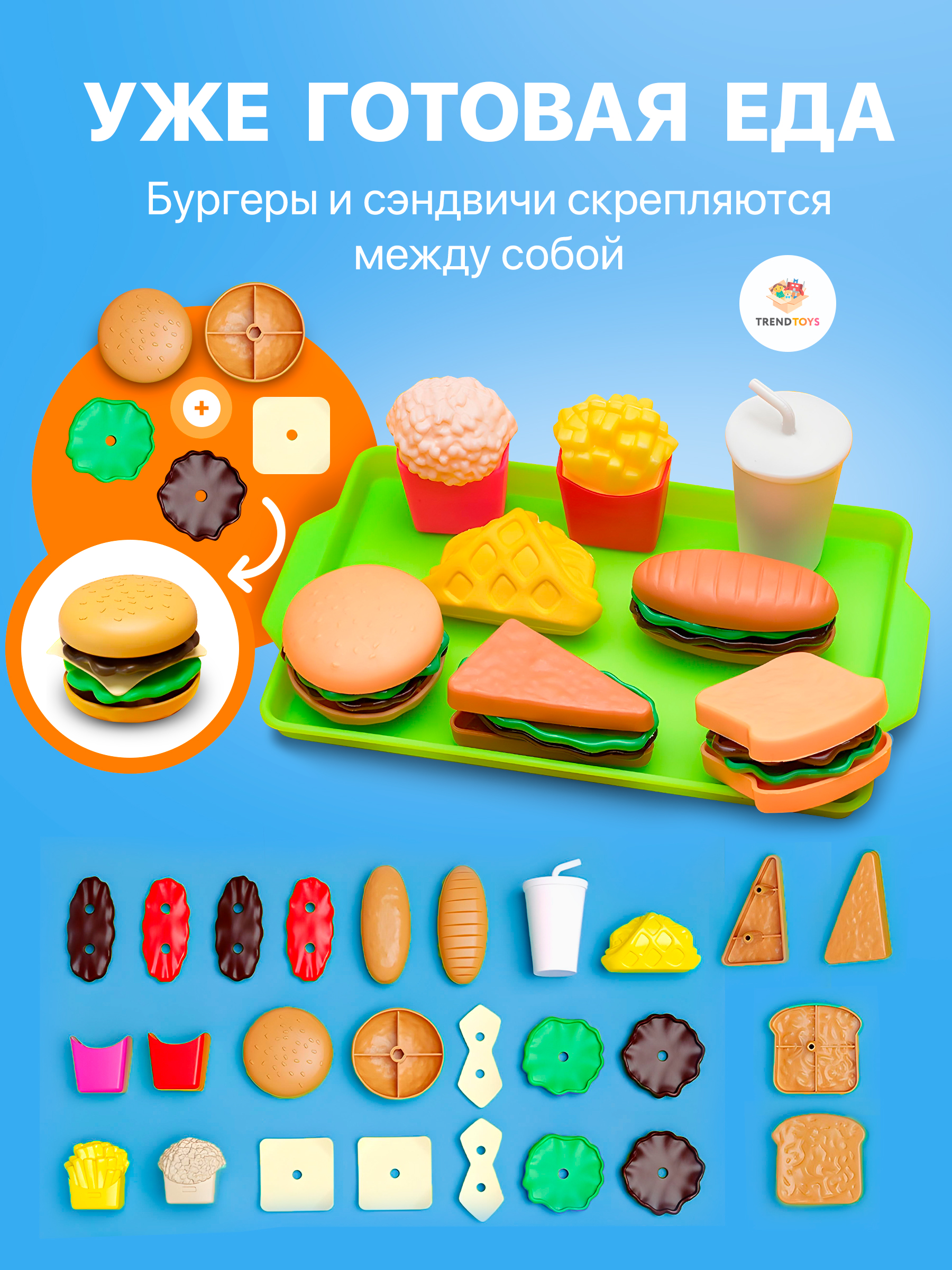 Игрушка TrendToys продукты 29 предм. - фото 3