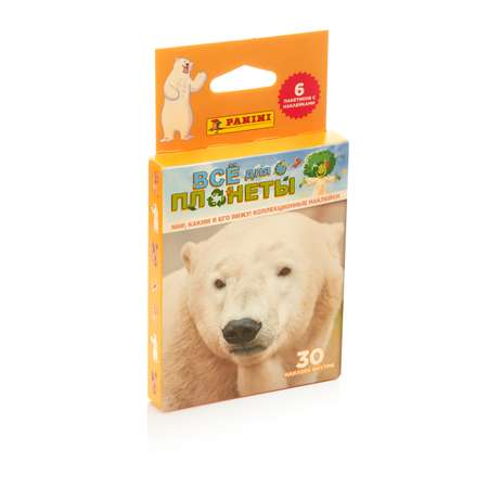 Набор коллекционных наклеек Panini Все для планеты Animals 12 пакетиков в экоблистере