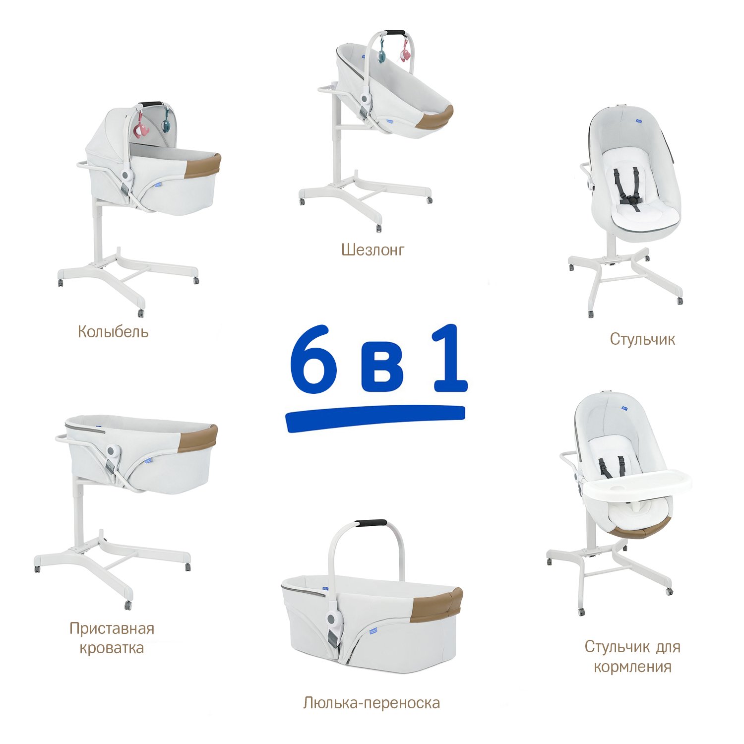 Колыбель SIMPLICITY 3000 Elite 5 в 1 серый - фото 2