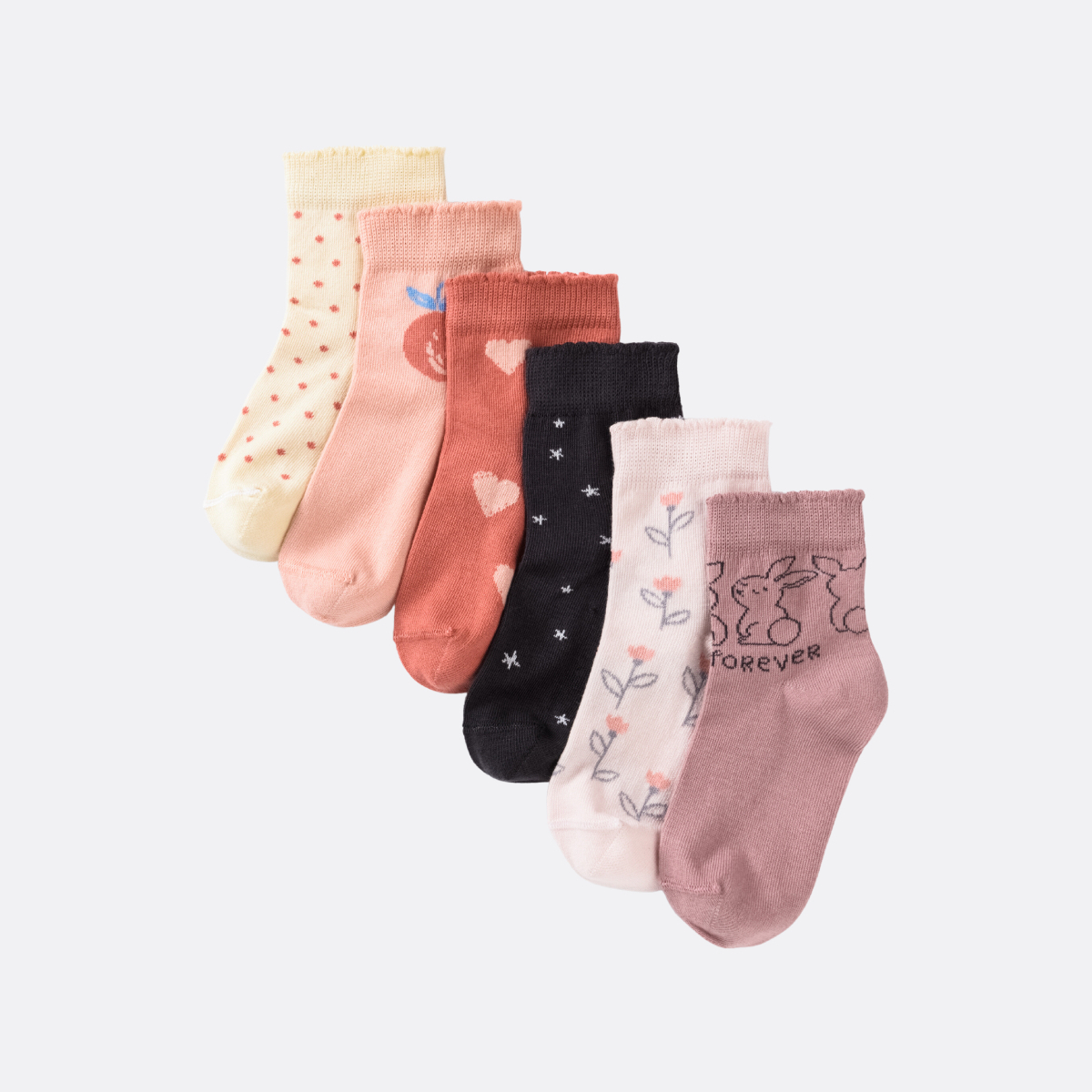 Носки 6 пар artie 6-3d861 розовый - фото 1