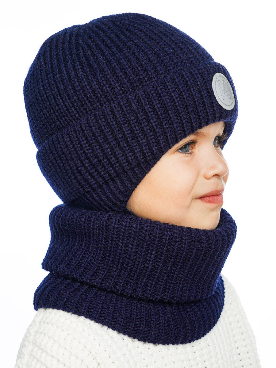 Шапка и снуд ПриКиндер U-W_221229 Цвет: Синий - фото 12