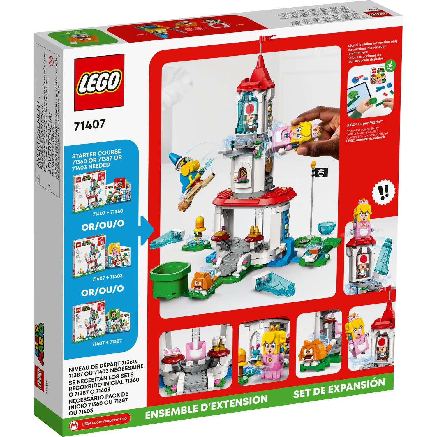 Конструктор LEGO Super Mario Cat Peach Suit Frozen Tower блочный - фото 5