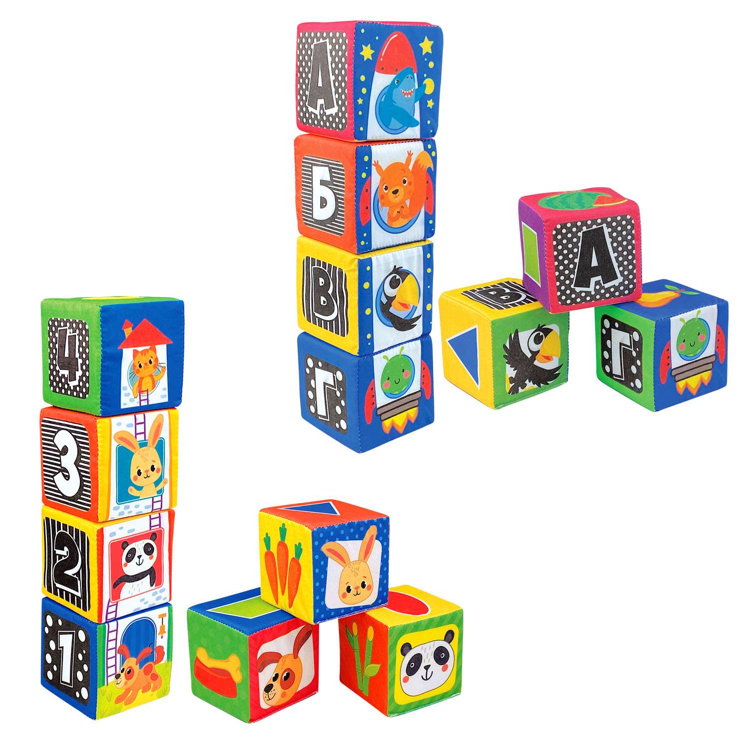 Игрушка . кубики мягкие в ассортименте - фото 3