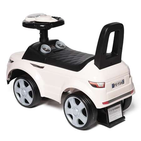 Каталка BabyCare Sport car кожаное сиденье белый