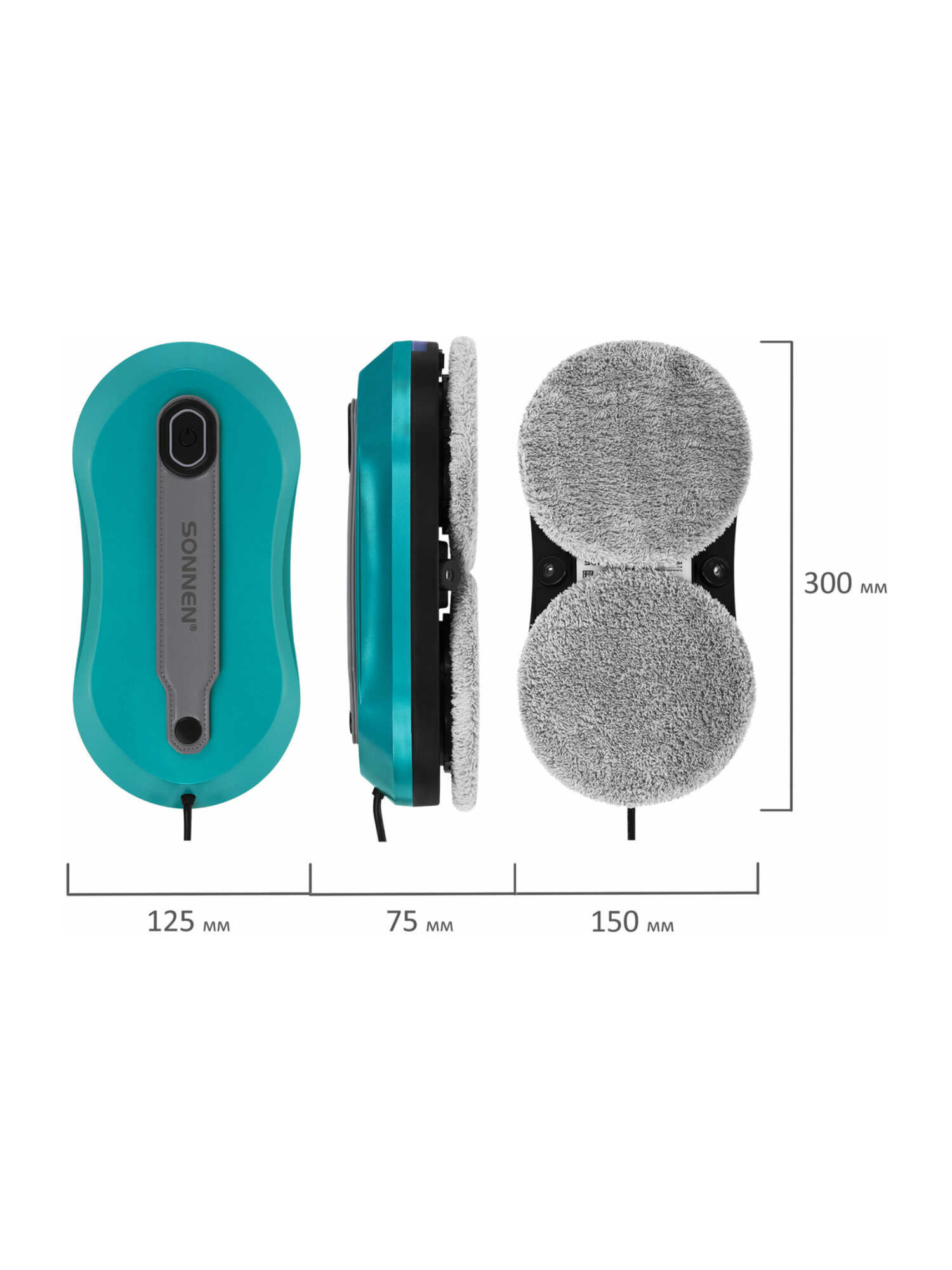 Робот мойщик окон с распылением Sonnen датчик от падения 26 салфеток приложение - фото 20